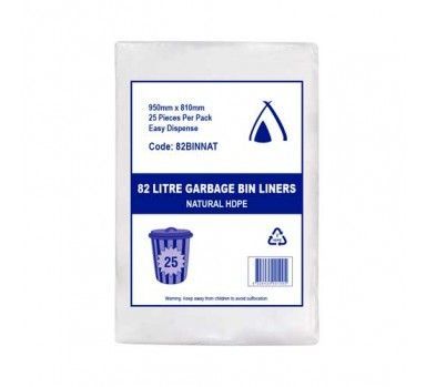 TP 82L NATURAL GARBAGE BIN LINERS ( 82BINNAT ) - 25 - PKT