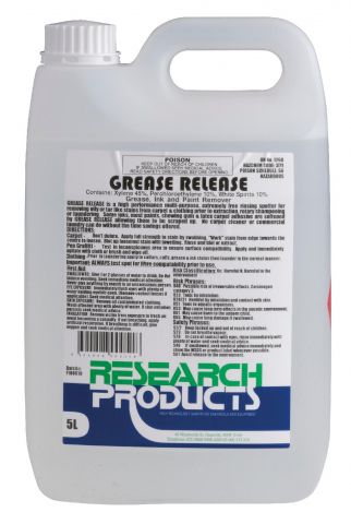Research " GREASE RELEASE " Grease, Oil & Paint Remover - 5L