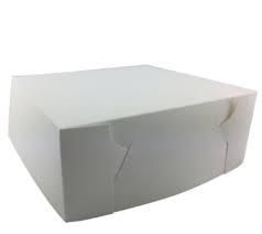 9 X 9 X 4 WHITE CAKE BOX - 100 - PKT