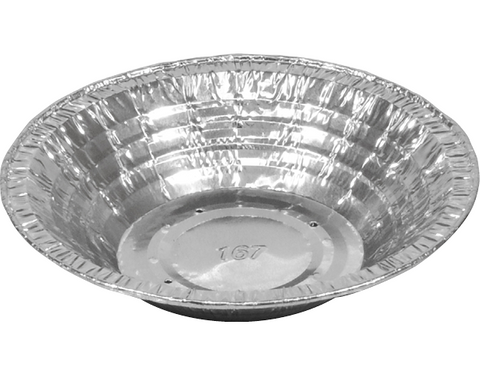 CASTAWAY # 167 PERFORATED ROUND PIE FOIL CONTAINER 250 - SLV