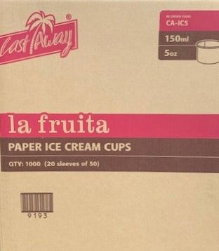 LA FRUITA PAPER ICE CREAM / GELATO CUP- 150ML / 5OZ - 1000-CTN