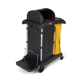 RUBBERMAID HIGH SECURITY JANITORS CLEANING CART - BLACK - 9T75 - EACH