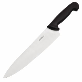 HYGIPLAS 10" (25.5CM) COOKS KNIFE BLACK HANDLE - C264 - EACH