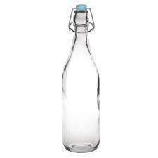 OLYMPIA GLASS FLIP TOP WATER BOTTLE 1.2L ( GG930 ) - 6 CTN