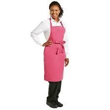 BIB APRON PINK POLYCOTTON WITH ADJUSTABLE HALTER ( B902 ) - EACH