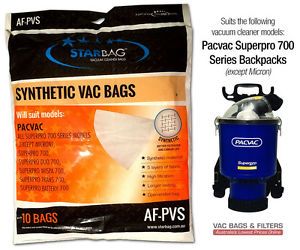 STAR BAG - AF-PVS - SYNTHETIC VACUUM BAGS TO SUIT PACVAC SUPERPRO 700 MODELS - 10 - PACK