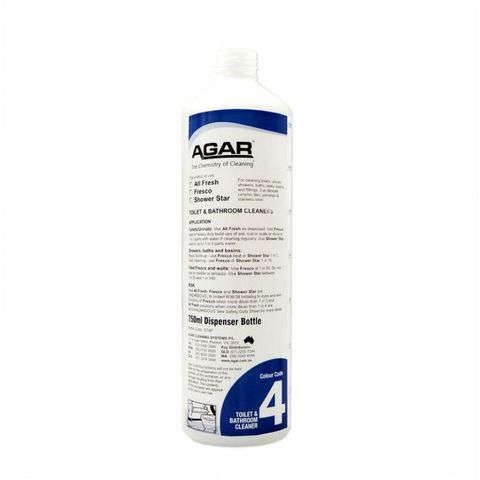 PRINTED AGAR  TOILET & BATHROOM CLEANER BOTTLE 750ML (D7AF) - EACH