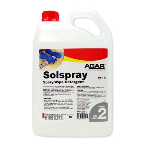 AGAR SOLSPRAY - SPRAY & WIPE, SPOTTER, PRESPRAY - 5L
