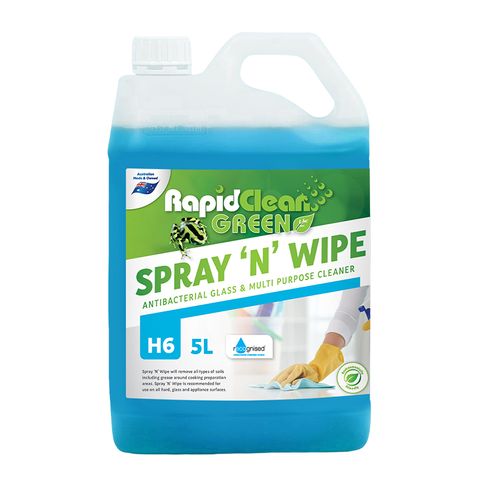 Rapid Clean " SPRAY N WIPE " Antibacterial Cleaner - 5L (Recognised  Environmental)