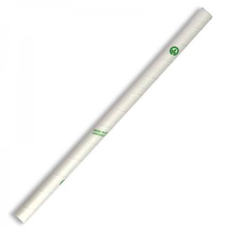 BIOPAK White 10mm Jumbo Biostraws - 100 - SLV ( JP-PBS-10X197-W )