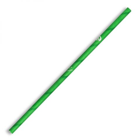 BIOPAK Green 6mm Regular Biostraws - 250 - SLV ( JP-PBS-6X197-G )