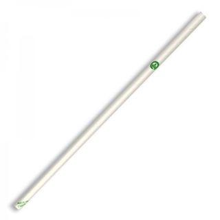 BIOPAK White 6mm Regular Biostraws - 250 - SLV ( JP-PBS-6X197-W )