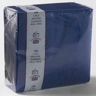 CAPRICE DINNER 2 PLY DARK BLUE NAPKIN - 100 - PKT