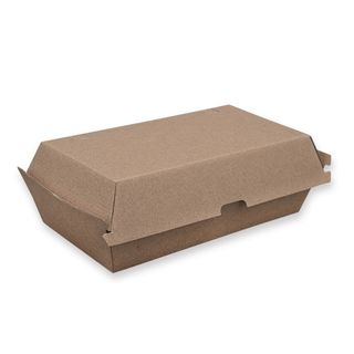 FUTURE FRIENDLY KRAFT CORRUGATED BOARD SNACK BOX - LARGE 205 x 107 x 77mm - PBSBL - 50 - SLV