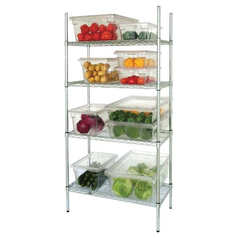 VOGUE 4 TIER WIRE SHELVING KIT 1853 (H) X 1525 (W) X 457MM (D) - L929 - EACH