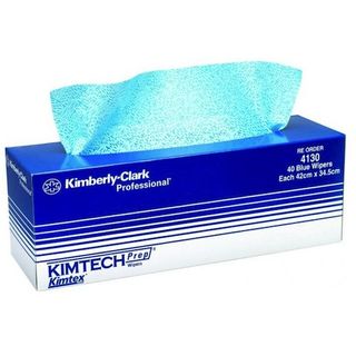 KIMTEX POP-UP WIPER - BLUE - 4130 - 160 WIPERS ( 4 BOXES X 40 WIPERS ) - CTN
