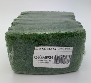 GLOMESH - GREEN - HAND PAD (GLIT) - SMALL 150MM X 100MM - 6 / PACK - CTN