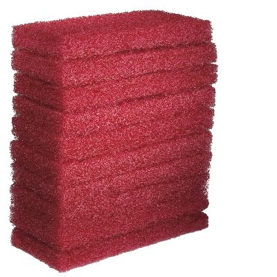 OATES EAGER BEAVER PAD - RED - LARGE 250mm X 110mm X 23mm - FP-641 / 165353 - 10 PACK
