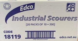 EDCO INDUSTRIAL STANDARD SMALL 15 x 10cm - GREEN SCOURER- 18119 - 200 - CTN