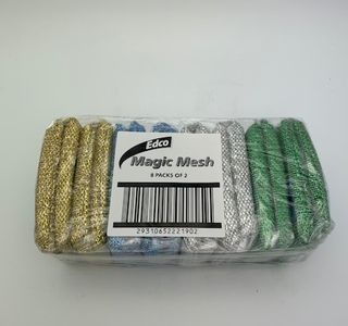 EDCO MAGIC MESH SCOURER - 4 X TWIN PACKS - 8 - PACK