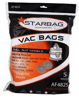 STARBAG - AF482S - SYNTHETIC VACUUM BAGS + 2 MOULDED CONES - 5 - PKT