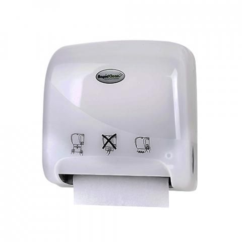 ROYAL TOUCH - 33411 - MIDI JAWS AUTOCUT HAND TOWEL DISPENSER - PEARL (200mm Roll)- EACH