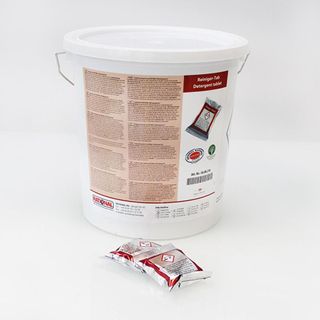 RATIONAL COMBI OVEN CLEANING TABS - 6KG ROUND BUCKET - 100 TABS ( RED )