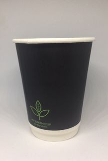 MY EARTH CUP DOUBLE WALL BLACK PLA - 12oz (90mm) - 25 - SLV