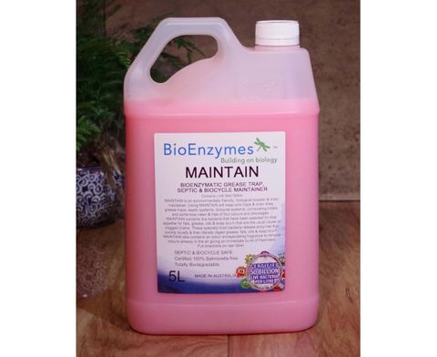 BIOENZYMES MAINTAIN - Drain, Grease Trap, Septic & Biocycle Maintainer - 5L