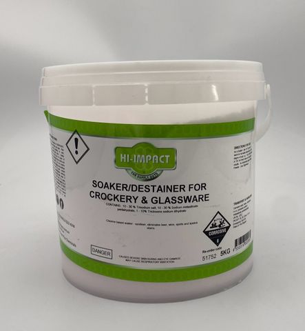 HI - IMPACT Soaker / Destainer for Crockery & Glassware Powder - 5KG