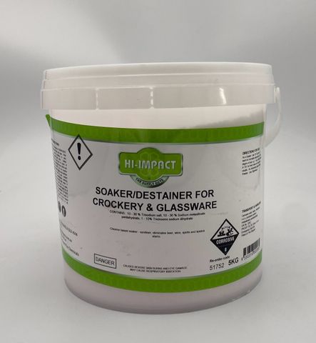 HI - IMPACT Soaker / Destainer for Crockery & Glassware Powder - 5KG