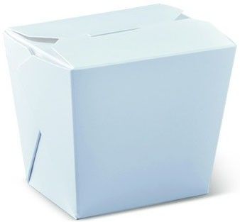 DETPAK 8OZ WHITE FOOD PAIL / NOODLE BOX ( NO HANDLE ) - 50 - SLV