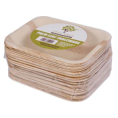 ONE TREE PALM LEAF ECO PLATE RECTANGLE 150 X 110MM ( ECOPL1511R ) - 100-CTN
