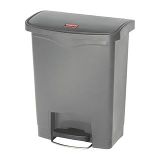 RUBBERMAID 30L SLIM JIM RESIN STEP-ON FRONT STEP CONTAINER - GREY ( R1883600 ) - EACH