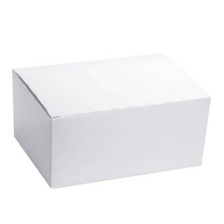 CAPRI LARGE SNACK BOX PLAIN WHITE (200 X 120 X 70) - 50 - SLV