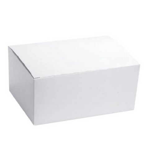 CAPRI LARGE SNACK BOX PLAIN WHITE (200 X 120 X 70) - 50 - SLV