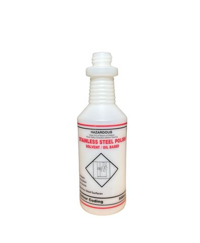 PRINTED HI - IMPACT BOTTLE - STAINLESS STEEL POLISH SOLVENT / OIL BASED - 500ML CC41408