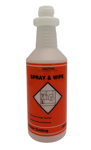 PRINTED HI - IMPACT BOTTLE - SPRAY & WIPE - 500ML CC32008