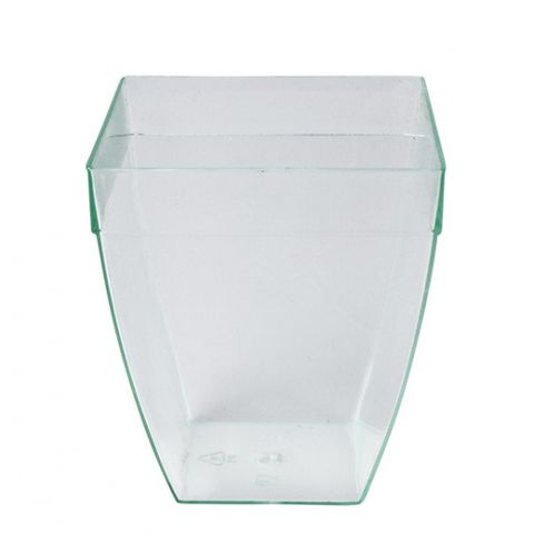 CLEAR COVER TO SUIT DISPOSABLE SQUARE BULGED DESSERT DISH - 100 - PACK