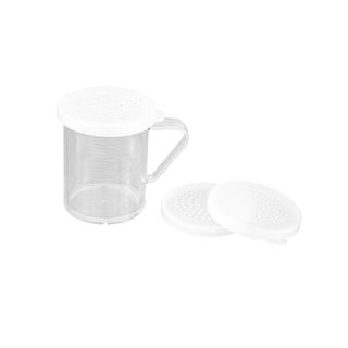 SALT DREDGER / SHAKER - PLASTIC WITH 3 TOPS -250ML - 70108 - EACH