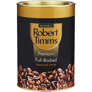 ROBERT TIMMS PREMIUM GRANULATED COFFEE 500G TIN - 6 - CTN