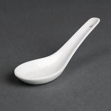 OLYMPIA WHITEWARE CHINESE SPOON - SOUP / RICE - 130mm L - ( C325 ) - 24 - CTN
