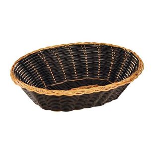 BREAD BASKET PP OVAL BLACK & GOLD 240MM - 41879 - 12 - PKT