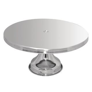 CAKE STAND STAINLESS STEEL 170MM HIGH X 330MM DIA - ( DP133 ) - EACH
