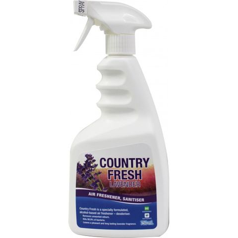 CLEAN PLUS "COUNTRY FRESH"  LAVENDER AIR FRESHENER & SANITISER -750ML X 12 - CTN