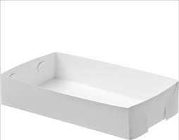 CAKE / FOOD TRAY WHITE - LARGE ( 255 X 180 X 56MM ) - 200 - PKT