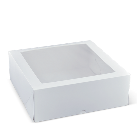 DETPAK 11" SQUARE PATISSERIE BOX WITH WINDOW (280 X 280 X 100) - Q006S0001 - 100 - CTN