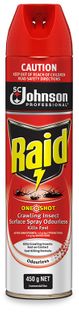 RAID ONESHOT CRAWLING INSECT SURFACE SPRAY - 450G - EACH