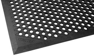 CUSHION EASE 850mm X 1450mm BLACK NITRILE RUBBER SAFETY MAT - EACH