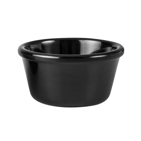 RAMEKIN - RYNER MELAMINE BLACK 120ML ( 85x50MM ) - 72 - CTN - 69653-BK